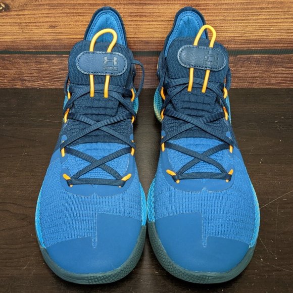 Under Armour UA Curry 6 Underrated Men\'s 11.5 Navy Orange Shoes 3020612-404 main image 4